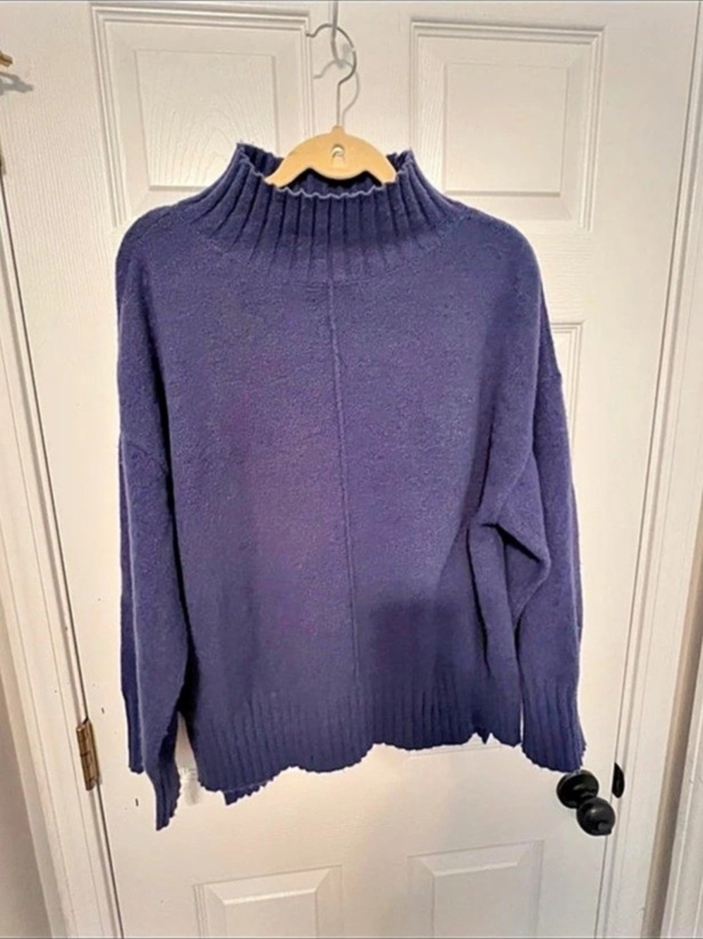 Habitat Slouchy Tunic Purple Turtleneck Sweater